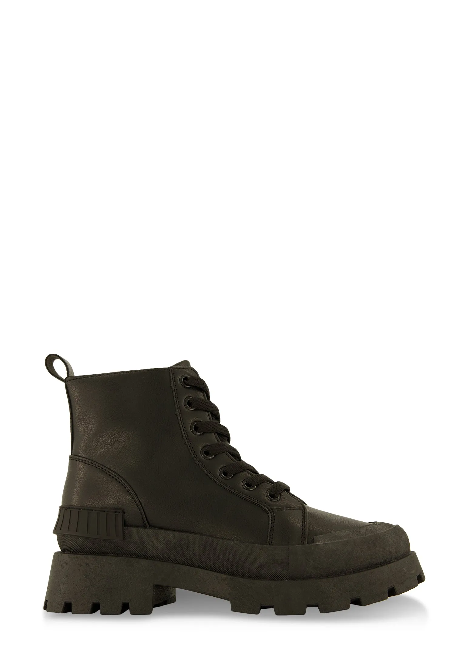 Canvas Cap Toe Detail Combat Boots