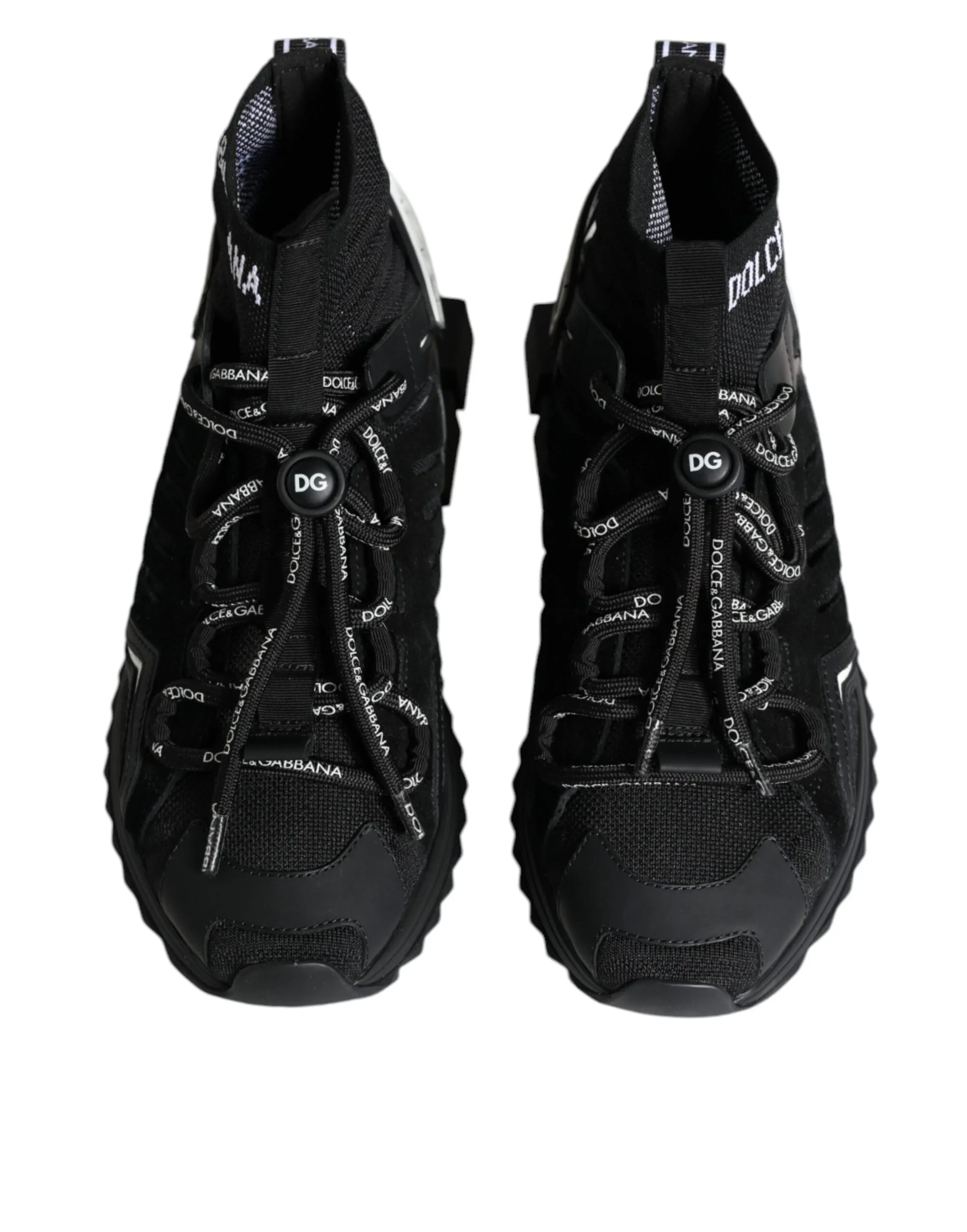 Dolce & Gabbana Black Sorrento Sock Logo Sneakers