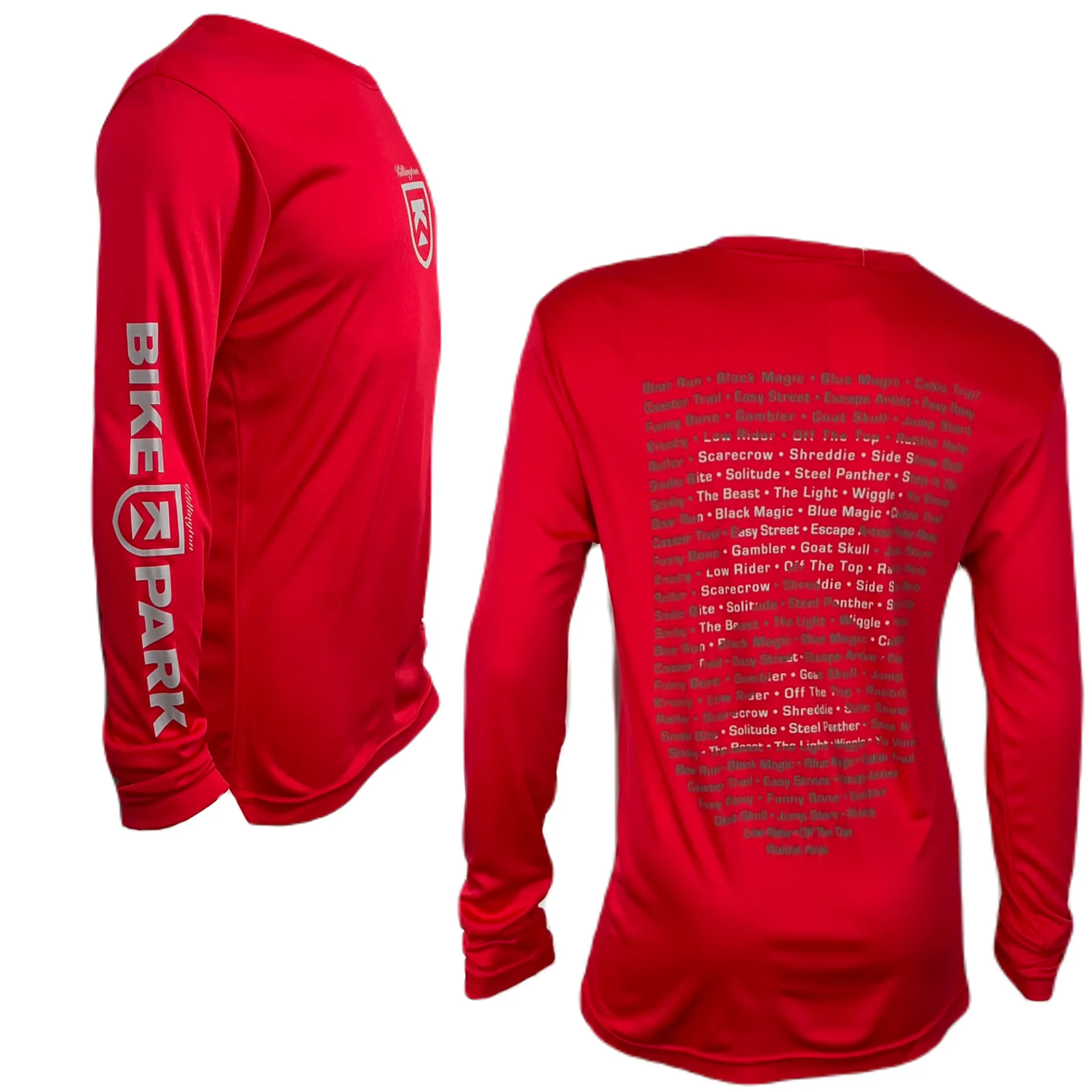 Killington Bike Park 'Bike Trails' Youth Tech Long Sleeve Tee