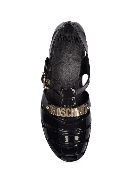 Moschino   Logo PVC sandals 