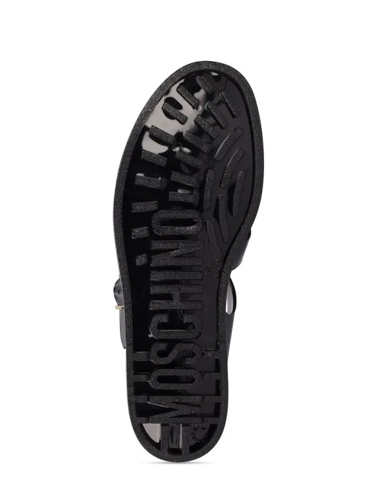 Moschino   Logo PVC sandals 