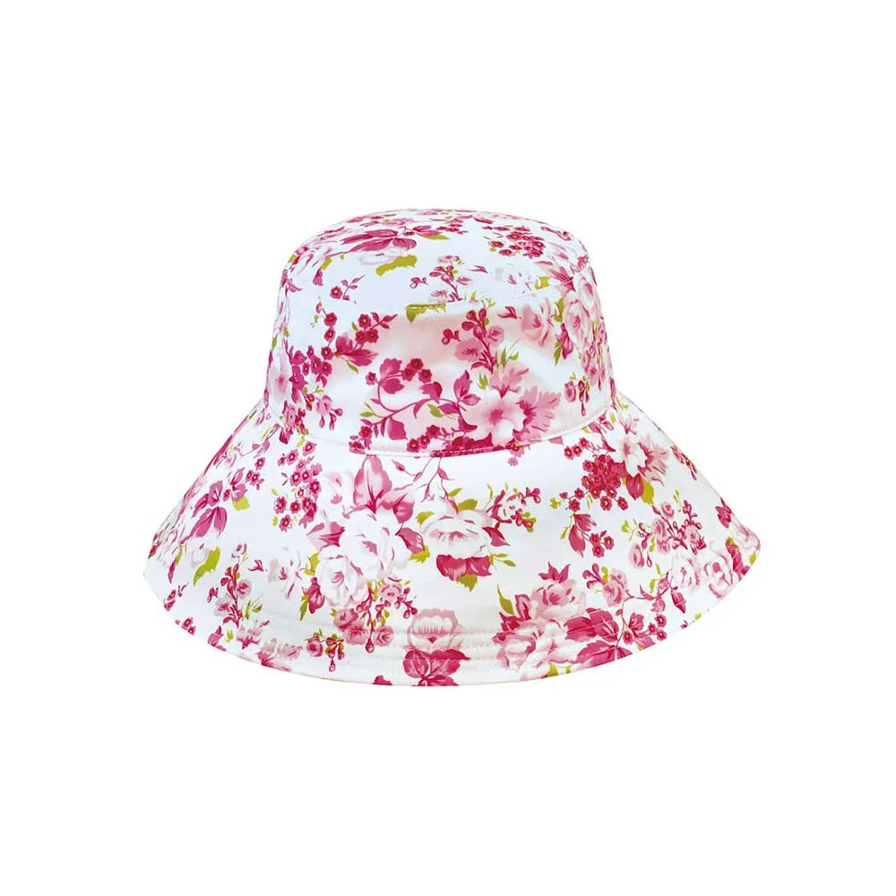 Women's Wide Brim Floral Bucket Hat